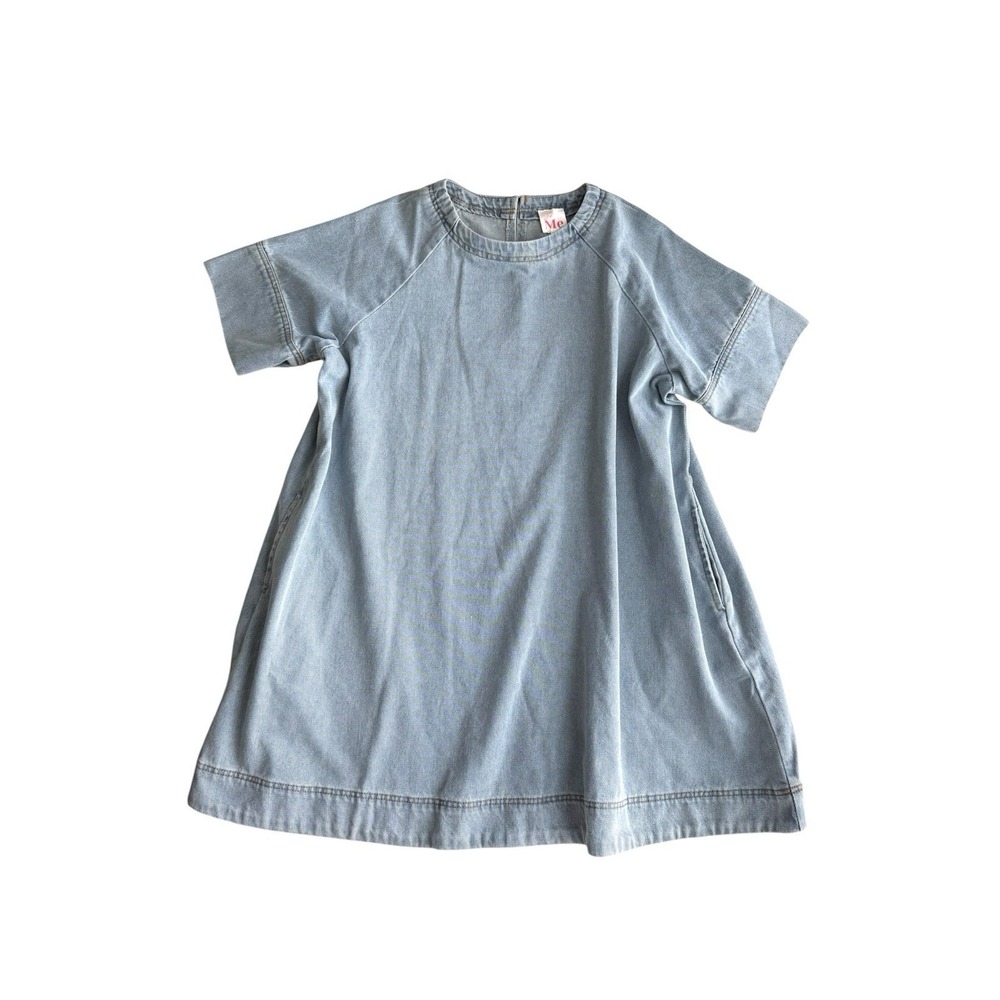 Denim Mini Dress Womens‎ Large Light Wash Country Boho Western Cowgirl Festival